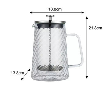 Пресс для кофе/ чая, 1L, стекло, KB 7764, Klausberg (KB 7764)