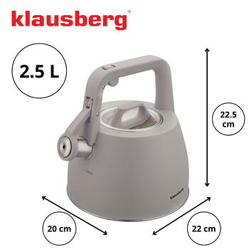 Традиционный чайник 2,5 л, серый, Klausberg, KB 7916 (KB 7916)
