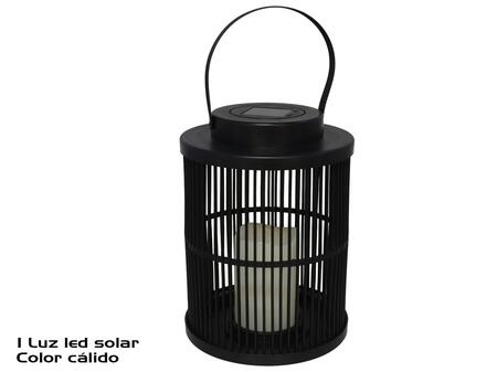 Солнечный фонарь, черный, 1 LED, 18.50 x 18.50 x 25.00, GARDEN ENJOY (8445393423418)