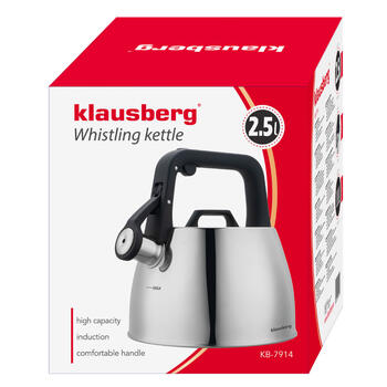Традиционный чайник 2,5 л, серебристый, Klausberg, KB 7914 (KB 7914)