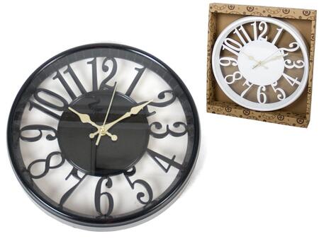 Sienas pulkstenis 30 cm, 2 veidi, 30 x 5 x 30 cm, DECORLIFE (8430540551793)