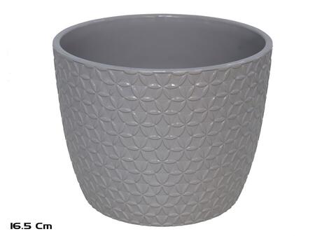 Цветочный горшок Elio серый 16,5x12,7x12,4 см, GARDEN ENJOY (8445393401331)