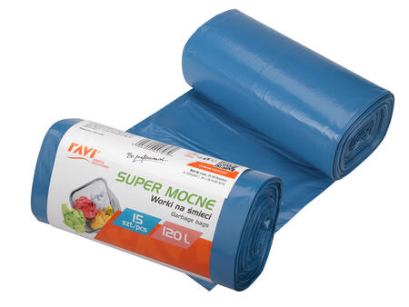 Мешки для мусора LDPE 120 л, 70 x 110 см, 15 шт., 18.5 x 8 x 8, 00707, Simple Solution (00707)