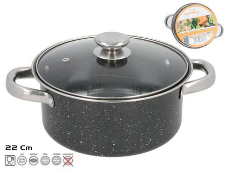 Katls ar nelīpošu virsmu, tilpums 5L, 22 cm, 13.5 x 29 x 22 cm, KITCHEN&GO (8445393379883)