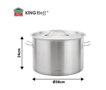Ēdināšanas katls, nerūsējošā tērauda, Ø38cm, 27L, KH 2025, Kinghoff (KH 2025)