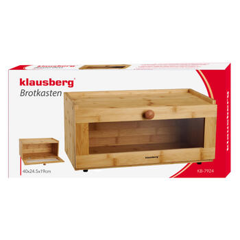 Хлебница из бамбука с акриловым передом, 40 × 24,5 × 19 см, Klausberg KB 7924 (KB 7924)