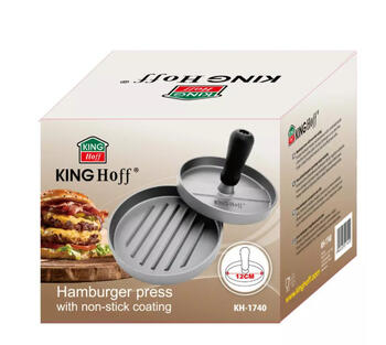 Пресс для мяса для гамбургеров, алюминий, Ø12 см, KH 1740, King Hoff (KH 1740)