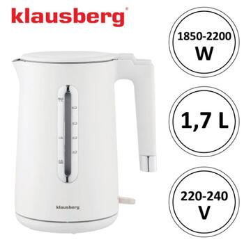 Электрический чайник Klausberg KB 7890, объем 1,7 л, мощность 2200 Вт. (KB 7890)