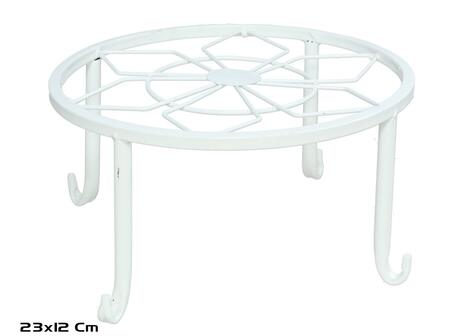 Подставка для горшка 23x12 см белая, GARDEN ENJOY (8445393427867)