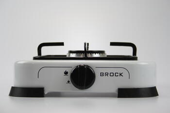 Газовая плита одноконфорочная, белая BROCK GS 001 W (GS 001 W)