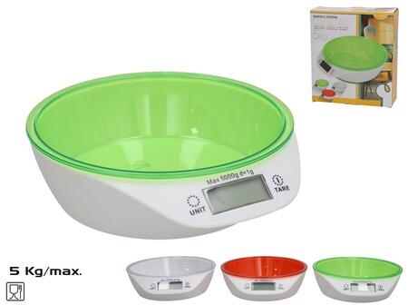 Цифровые кухонные весы 5 кг, 18,5 x 20,5 x 6 см, 3 вида, KITCHEN&GO (8445393543130)