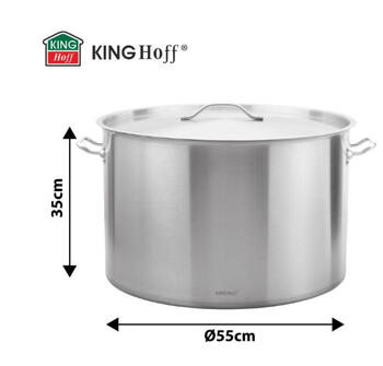 Ēdināšanas katls, nerūsējošais tērauds, Ø55cm, 83L, KH 2029, Kinghoff (KH 2029)