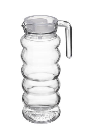Стеклянный графин для воды с крышкой, объём 1 л, размеры 14 × 9 × 24 см, GALICJA 47955 (47955 2)