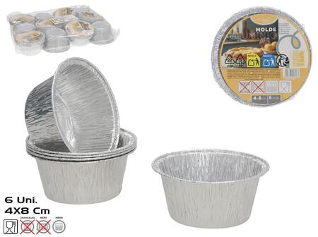 Алюминиевые формы для выпечки (6 шт.), 3,5 x 8 x 8 см, KITCHEN&GO (8445393408163)