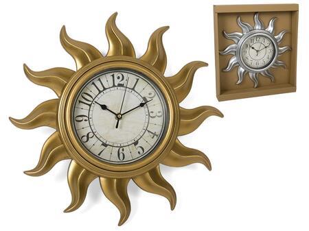 Sienas pulkstenis 38 cm, 2 veidi, 38 x 5 x 38 cm, DECORLIFE (8430540510042)