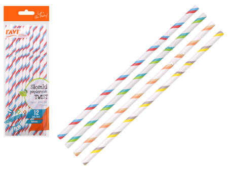 TWIST dzeramie salmiņi, 12 gab., 9 x 0.5 x 24, 20343, Simple Solution (20343)