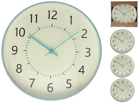 Balts sienas pulkstenis, 3 veidi, 31,5 x 31,5 x 4,5 cm, DECORLIFE (8445393369198)