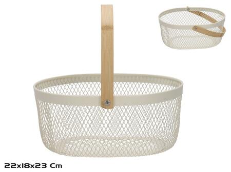 Grozs ar bambusa rokturi, 22.00 × 18.00 × 23.00 cm (8445393658070)