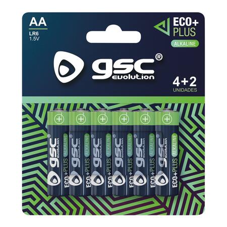 Щелочные батарейки GSC EcoPlus alkaline LR6 (AA), 6 шт./упаковка, 106000053 (106000053)
