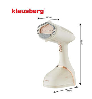 Vertikālais apģērbu tvaika gludeklis 1500W 400ml tilpums, KB 9078, Klausberg (KB 9078)