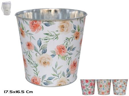 Овальное оцинкованное ведро 17,5x16,5x13 см, GARDEN ENJOY (8445393415048)