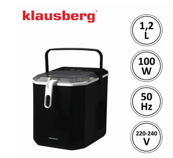 Automātiskais ledus pagatavotājs, 100 W, 1,2L tvertne, LED panelis, KB 7883, Klausberg (KB 7883)