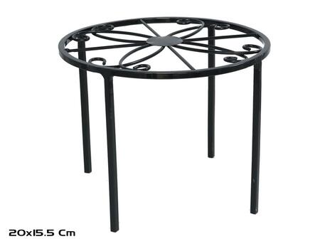 Подставка для горшка 20x15,5 см чёрная, GARDEN ENJOY (8445393427836)