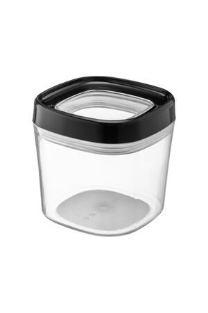 Pārtikas uzglabāšanas trauks, 0.6L, melns, 10,8 x 10,8 x 10,5 cm, 29569, GALICJA (29569)