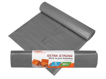 EXTRA STRONG мешки для мусора, 80 л LDPE, 5 шт., 31.5 x 6 x 6, 00717, Simple Solution (00717)