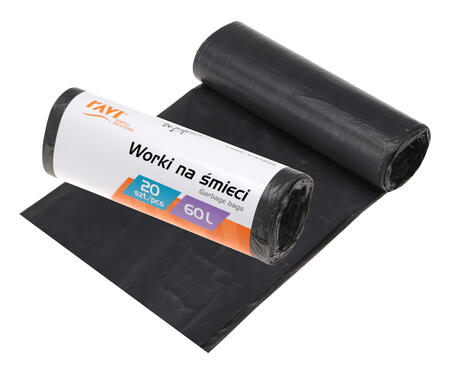 HDPE мешки для мусора, 60 л 60 x 80 см, 20 шт., 20.5 x 5 x 5, 00712, Simple Solution (00712)