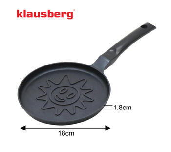 Pankūku panna ar saules rakstu, alumīnija, ar nepiedegošu pārklājumu, Ø18 cm, KB 7972, Klausberg (KB 7972)
