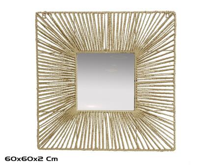 Kvadrātveida “Moon” spogulis 60 x 60 x 2 cm, DECORLIFE (8445393572710)