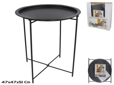 Металлический стол 47 x 47 x 51 см, черный, DECORLIFE (8445393543055)