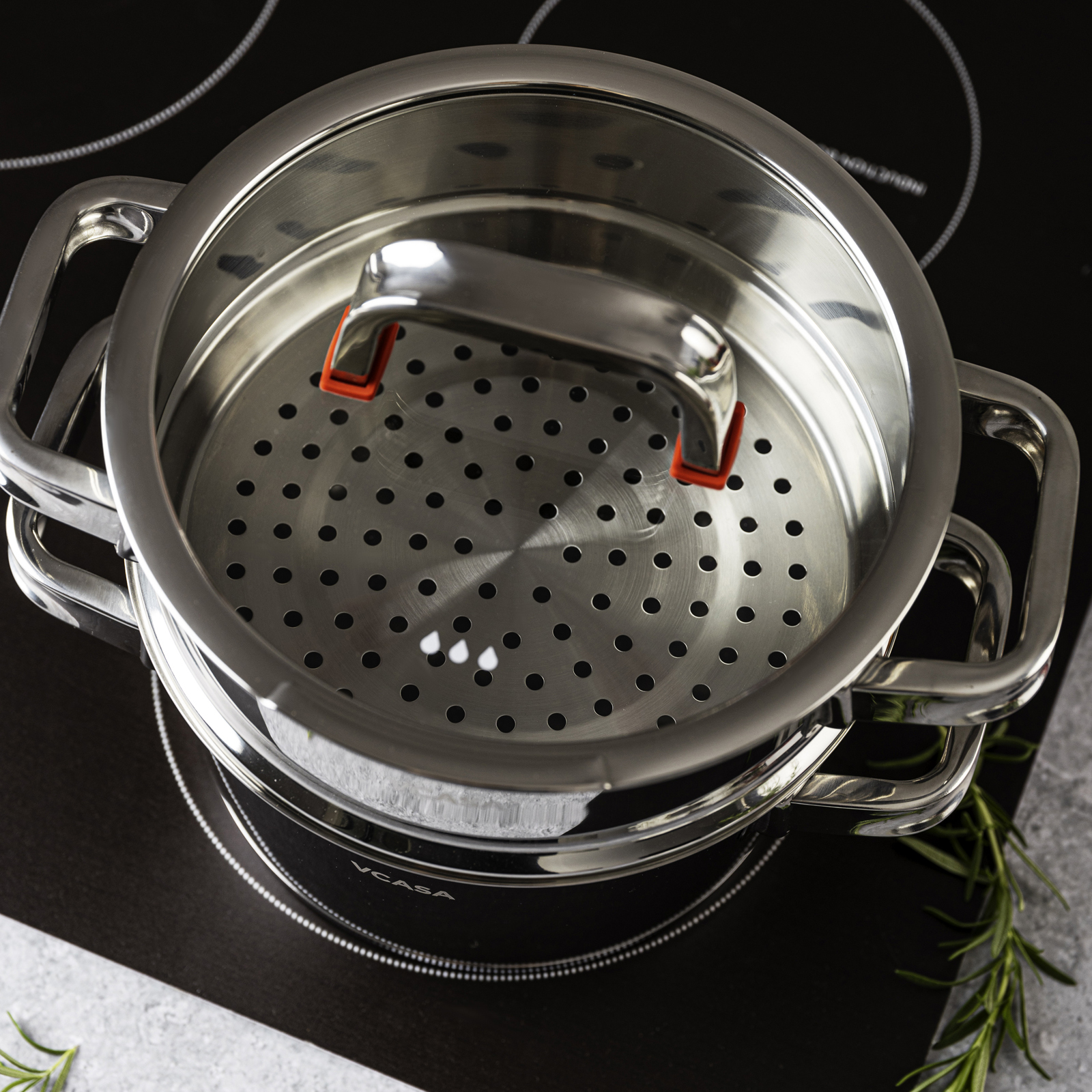 Tvaicēšanas katls, 3 daļas, 3.2L, Ø20 × 11.5 cm, 90107, SIERRA (90107)