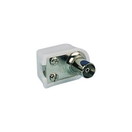 9,5 mm sadalītājs Jack, balts PVC, niķeļa (SAV 127 000)