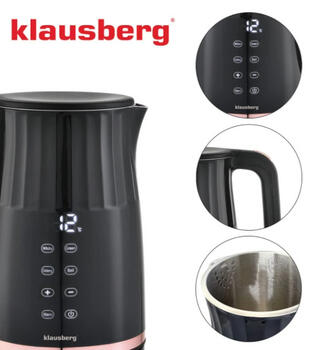 Электрический чайник Klausberg KB 7896, светодиодная панель управления температурой, объем 1,7 л, мо (KB 7896)