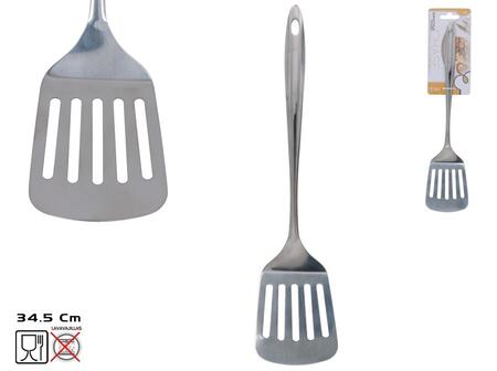 Virtuves lāpstiņa ar atverēm, tērauda, 34,5 x 7,7 x 5 cm, KITCHEN&GO (8445393418711)