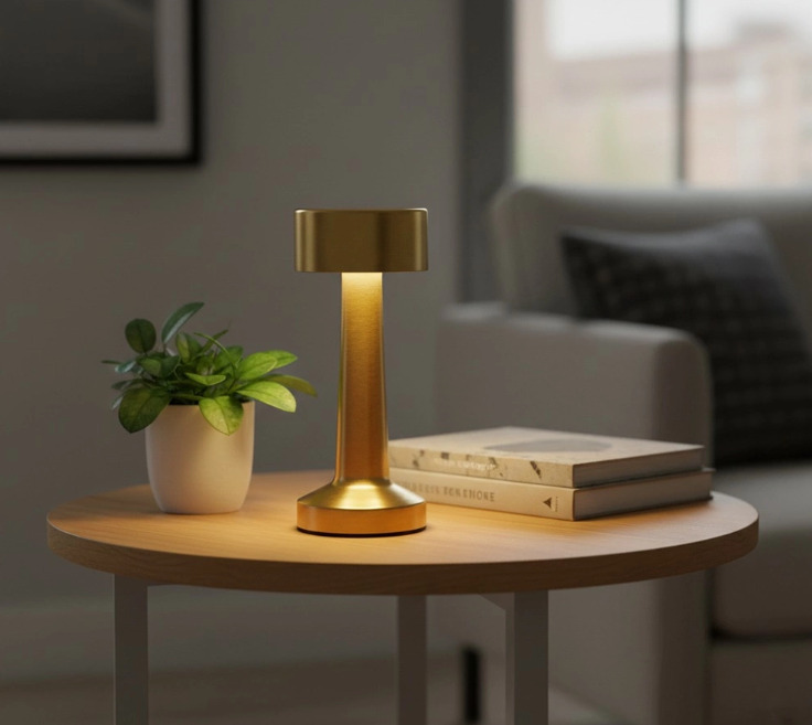 Galda lampa, zelta krāsā, 22 LED, 21 cm, 568160, VILDE (568160)