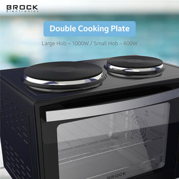 Духовка с конфорками BROCK TO 3002 B 30L, 1600W (TO 3002 BK)