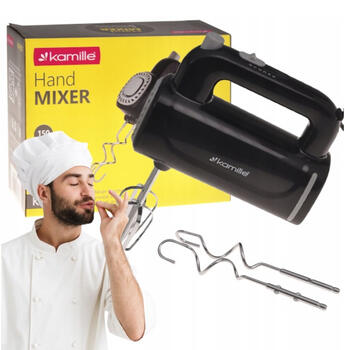 Ручной миксер, 150W (5 скоростей), чёрный, 6757, KAMILLE (6757)