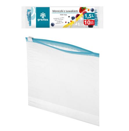 Пакеты GRATKA Ziplock 1,5 л, 10 шт, 3 х 26 х 8,5см, 30202, Гратка (30202)