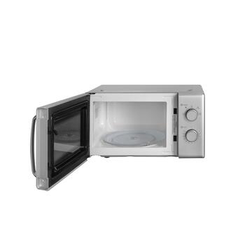 Микроволновая печь Daewoo KOR 6S20S 2, 20 л, 700 Вт, 5 уровней мощности, звуковой сигнал, серебриста (KOR 6S20S 2)