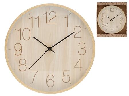 Sienas pulkstenis 30 cm, 30 x 30 x 4,5 cm, DECORLIFE (8445393406367)