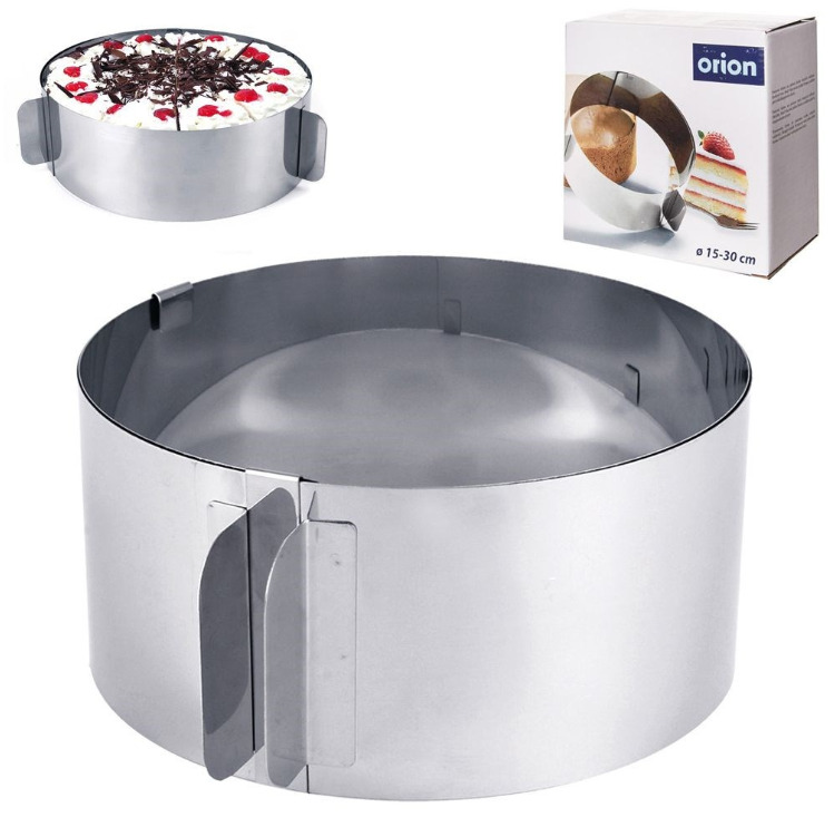 Regulējama kūku forma, tērauda, 15.5–29.5 cm, 122264, ORION (122264)