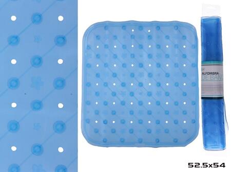PVC vannas istabas paklājs, zils, 52.50 x 54.00 x 0.50, BATH&GO (8445393376363)