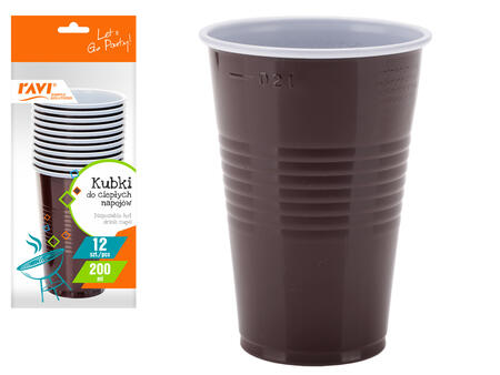 Vienreizlietojamās krūzes karstajiem dzērieniem, 200 ml, 12 gab., 13 x 7 x 30, 01314, Simple Solutio (01314)