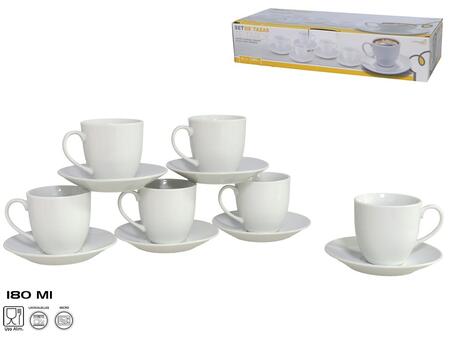 Набор из 6 чашек/тарелок,12 предметов 8 × 13 × 13 см, KITCHEN&GO (8430540979047)