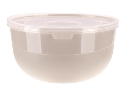 Миска с крышкой, 1,2 л, бежевая, 9 x 16.5 x 16.5, 91315, RAVI Decor (91315 BEIGE)