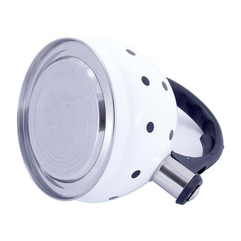 Чайник из нержавеющей стали со свистком, 2,0 л (белый), 1070 WH, Kamille (1070 WH)