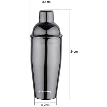 Klausberg grafīta krāsas kokteiļu šeikeris, nerūsējošais tērauds, 750 ml, KB 7648 (KB 7648)